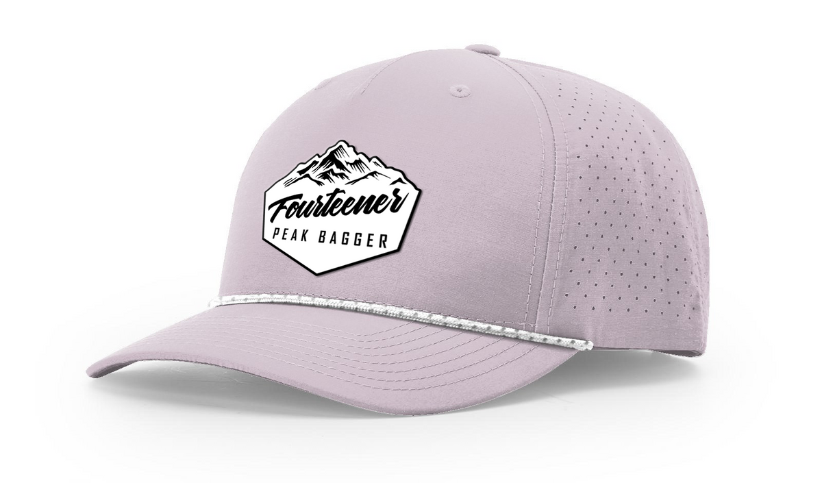 Fourteener "Peak Bagger" White Patch Hat - Colorado 14er Hiking Cap