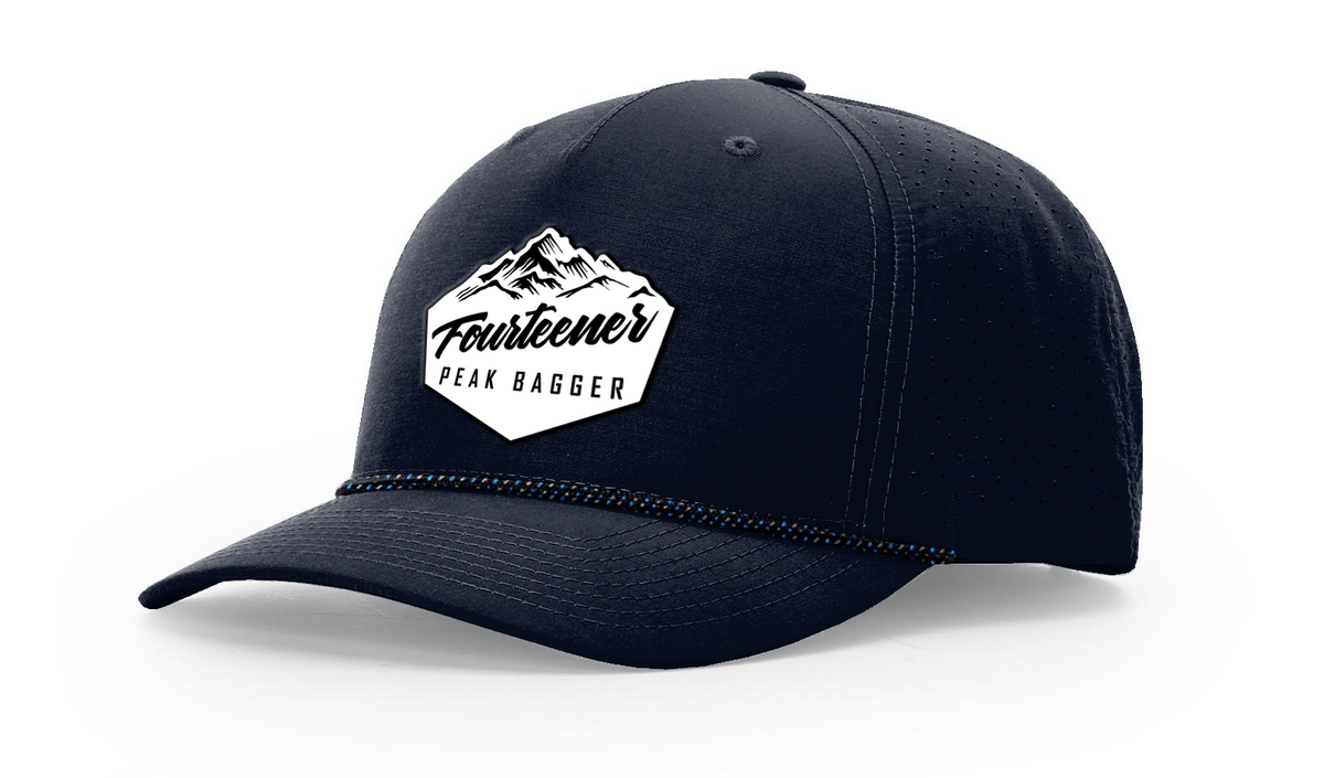 Fourteener "Peak Bagger" White Patch Hat - Colorado 14er Hiking Cap