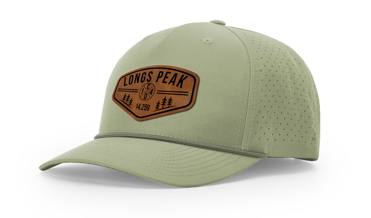 Longs Peak Summit Series Leather Patch Hat