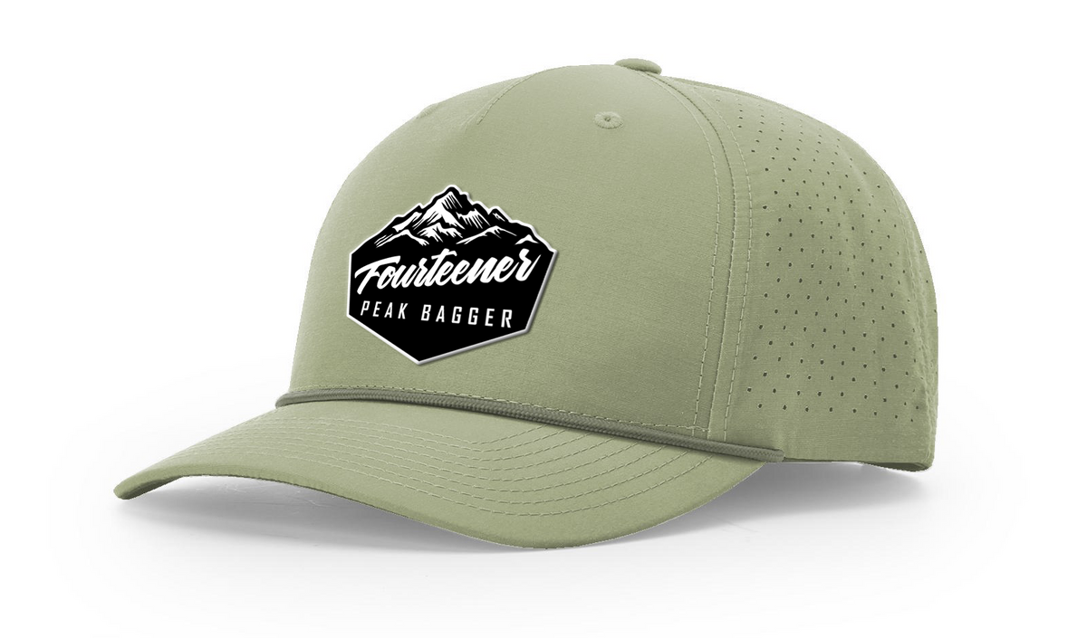 Fourteener "Peak Bagger" Black Patch Hat - Colorado 14er Hiking Cap