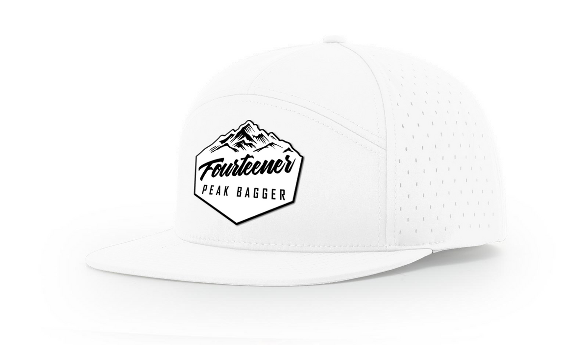Fourteener "Peak Bagger" White Patch Hat - Colorado 14er Hiking Cap