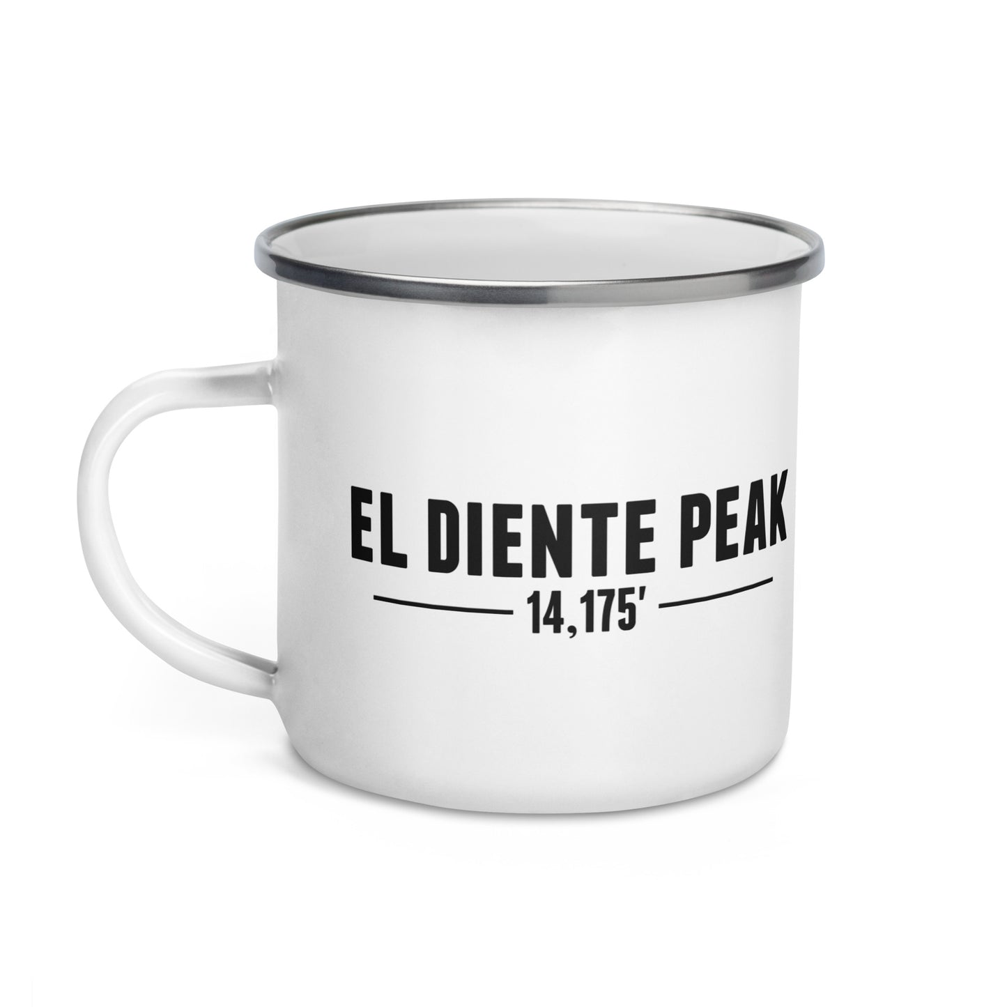 El Diente Peak Base Camp Enamel Mug