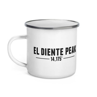 El Diente Peak Base Camp Enamel Mug