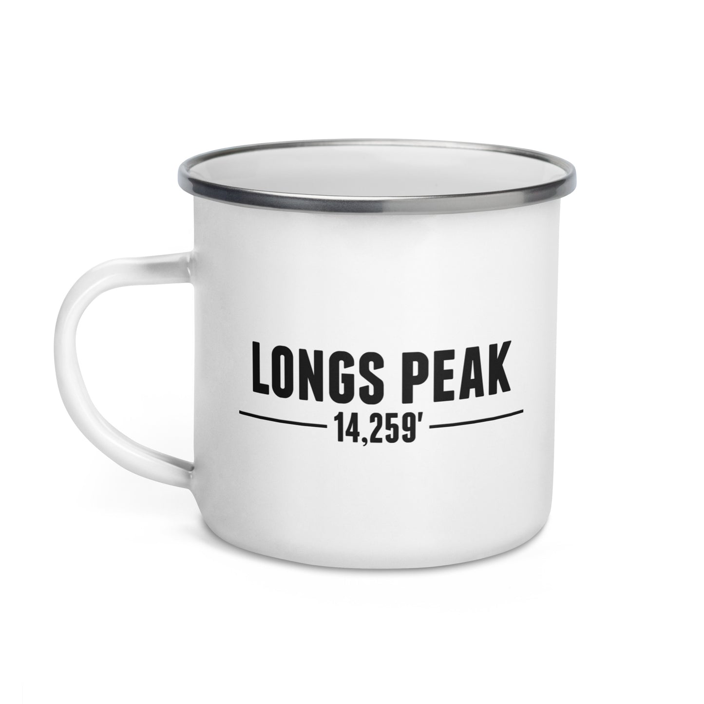 Longs Peak Base Camp Enamel Mug