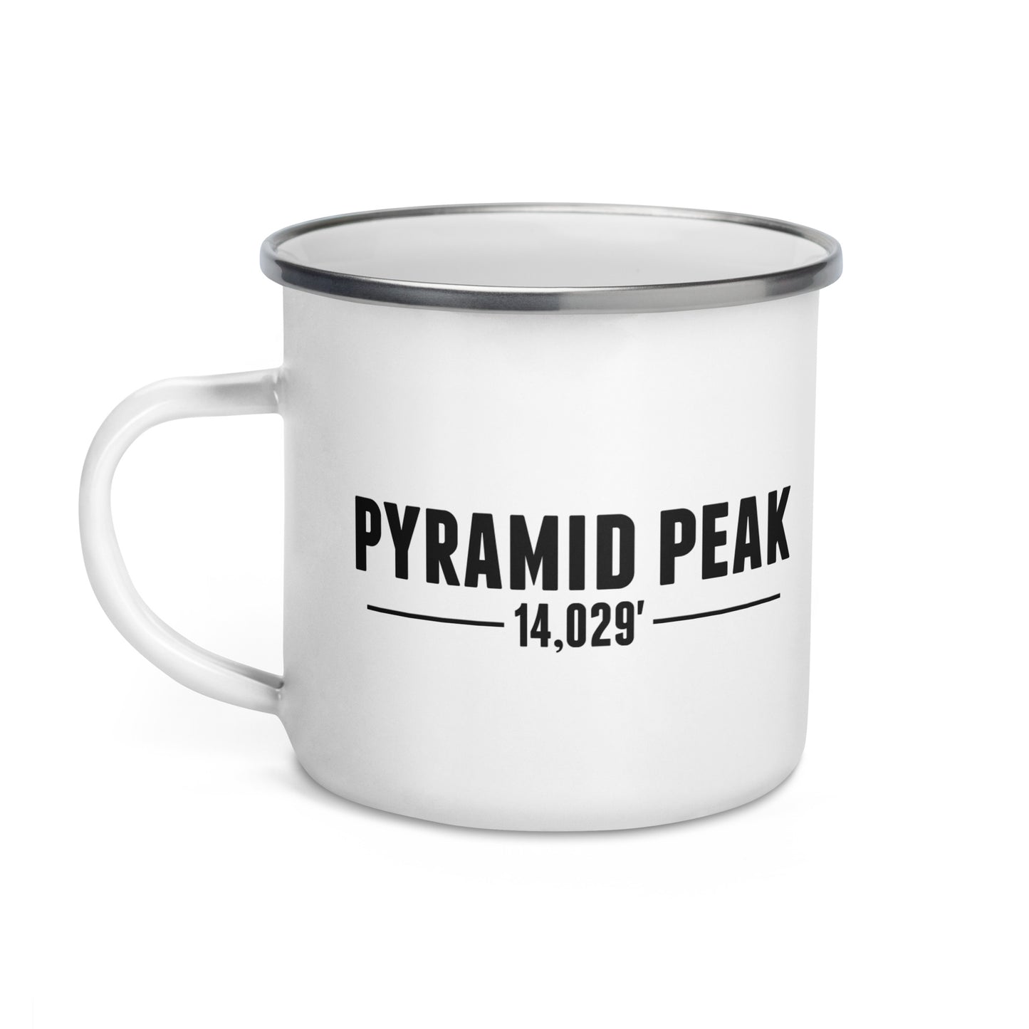 Pyramid Peak Base Camp Enamel Mug