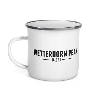 Wetterhorn Peak Base Camp Enamel Mug