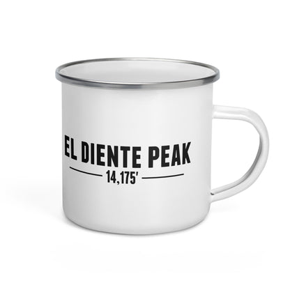 El Diente Peak Base Camp Enamel Mug