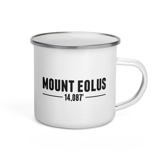 Mount Eolus Base Camp Enamel Mug