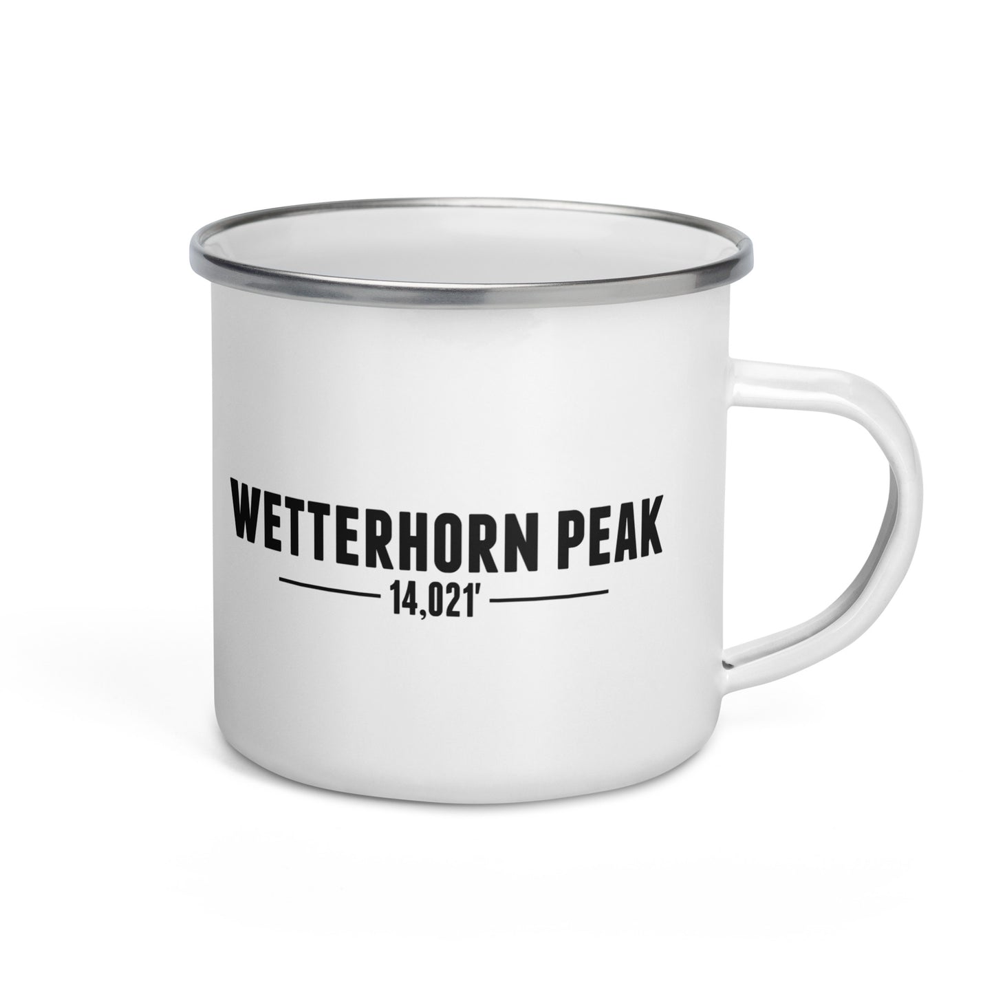 Wetterhorn Peak Base Camp Enamel Mug